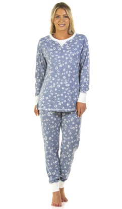 Wysteria Lane Leopard Print Long Sleeve Pyjama